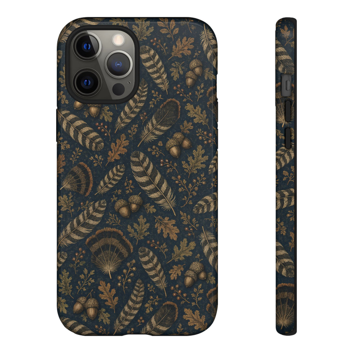 Navy Feathers Tough Case
