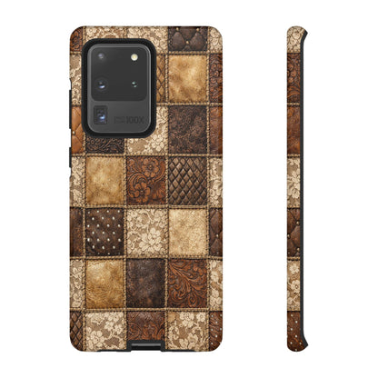 Leather Lace Patchwork Tough Case