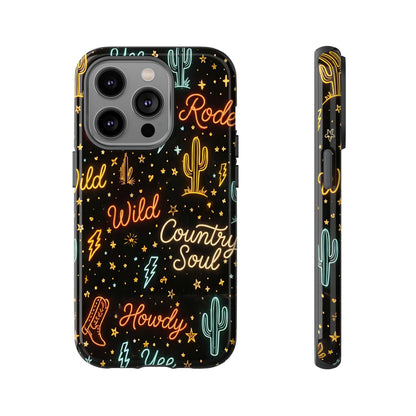 Neon Western Script Tough Case