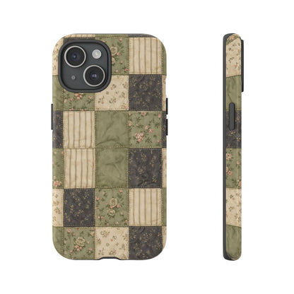 Sage Floral Patchwork Tough Case