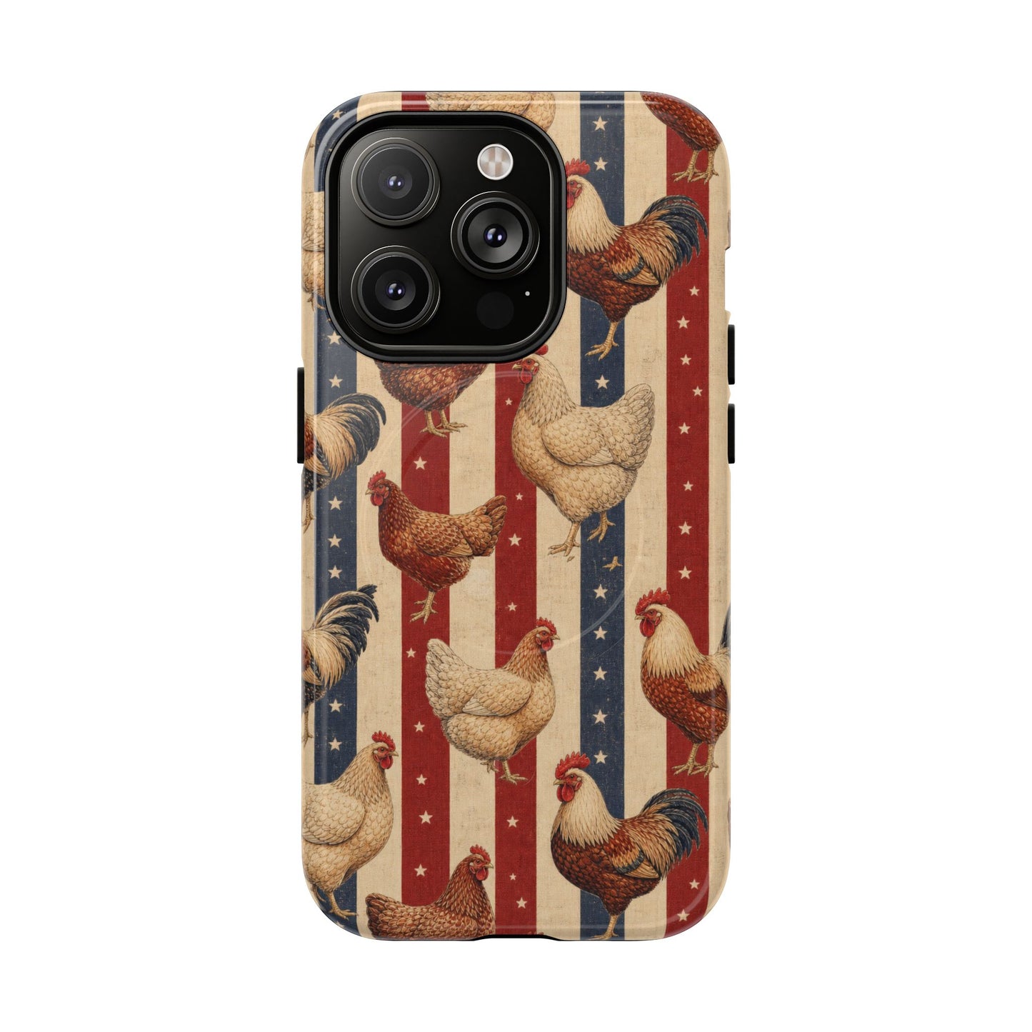 Chickens and Stripes Magnetic Case