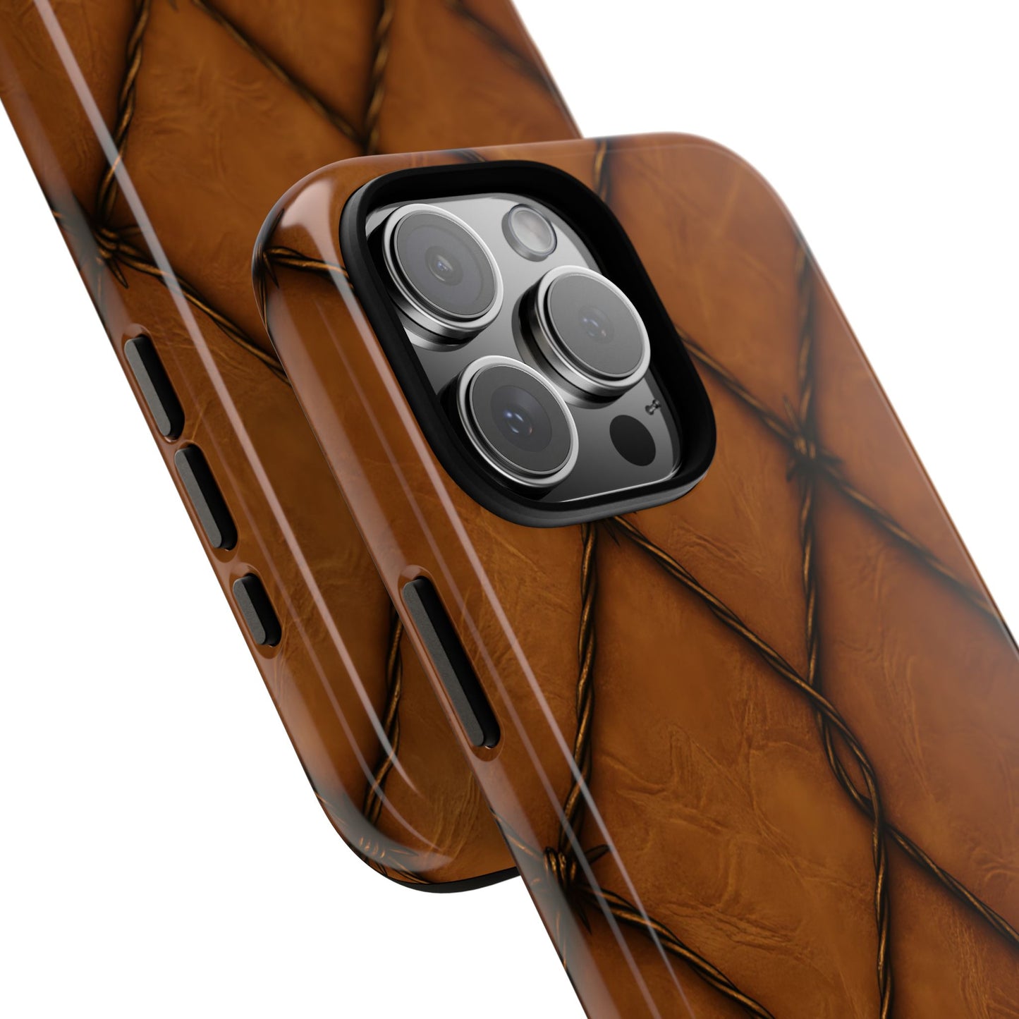 Tan Barbed Wire Grid Tough Case