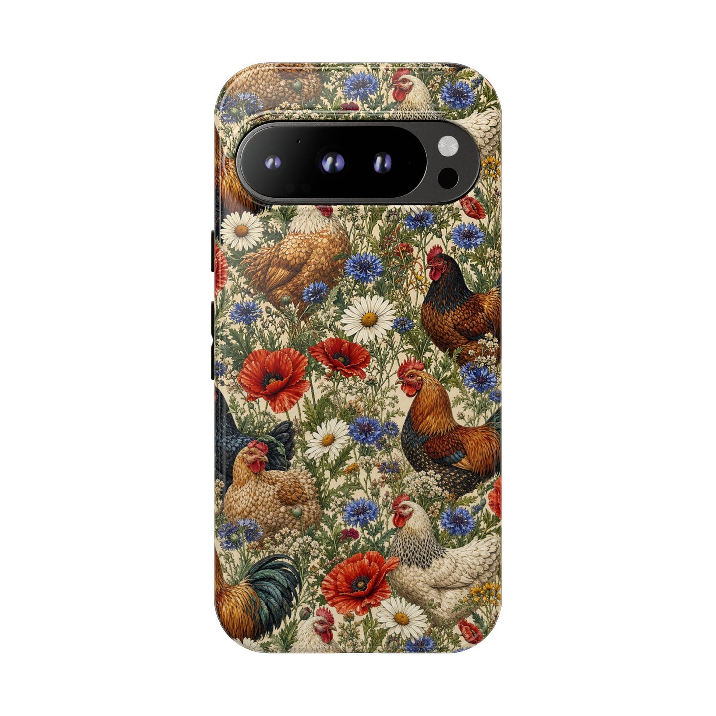 Patriotic Floral Chickens Tough Case