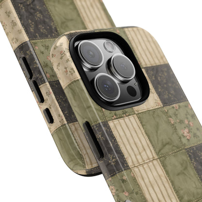 Sage Floral Patchwork Tough Case