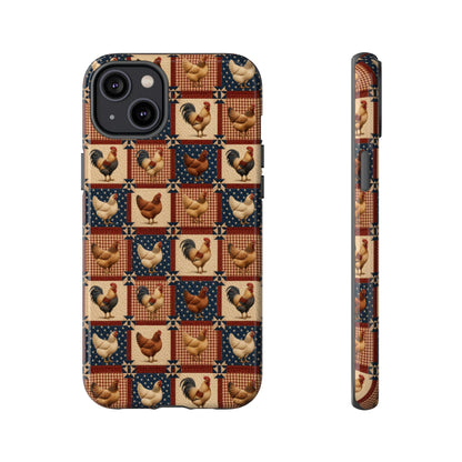 Patriotic Chicken Patchwork Tough Case