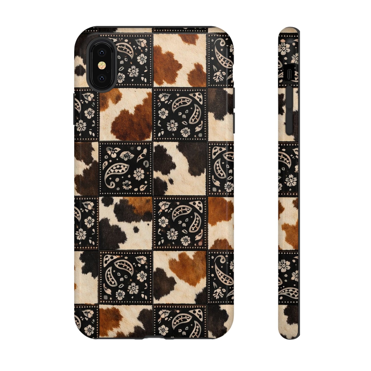 Cowhide Bandana Checkered Tough Case