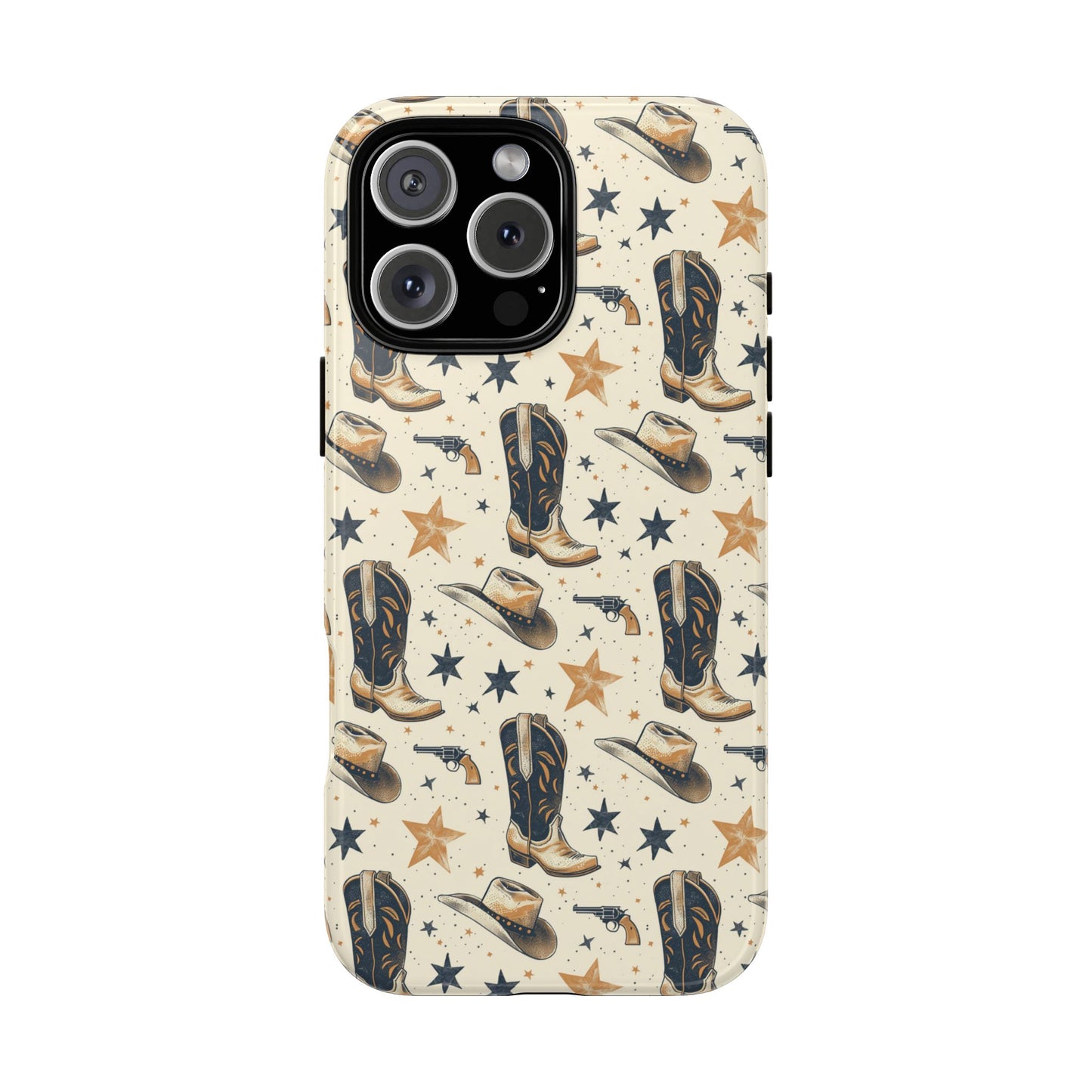 Black Gold Boots Tough Phone Case