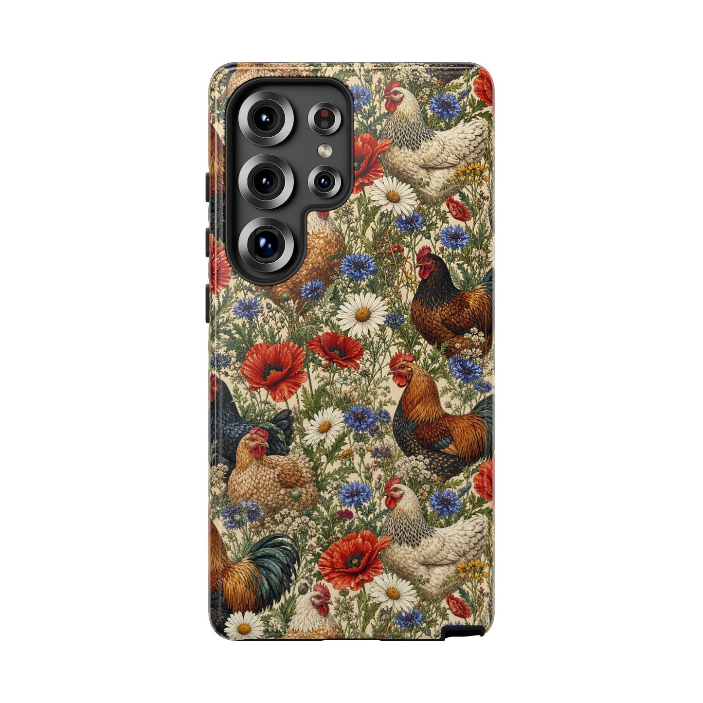Patriotic Floral Chickens Tough Case
