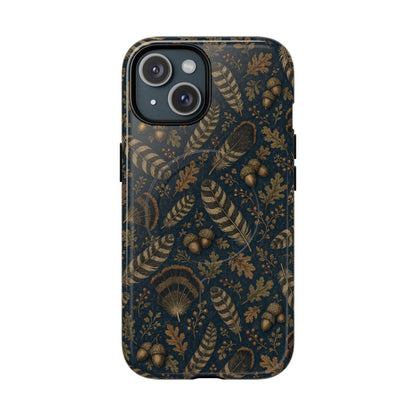 Navy Feathers Magnetic Case