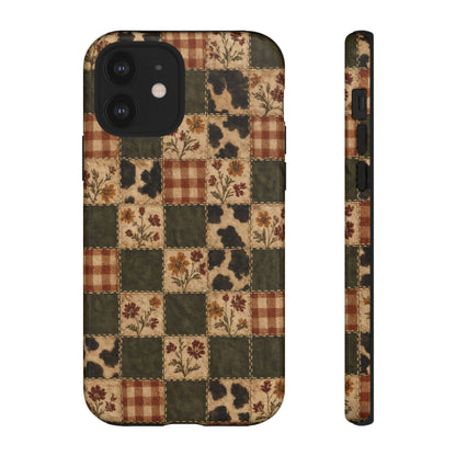 Autumn Plaid Patchwork Tough Case