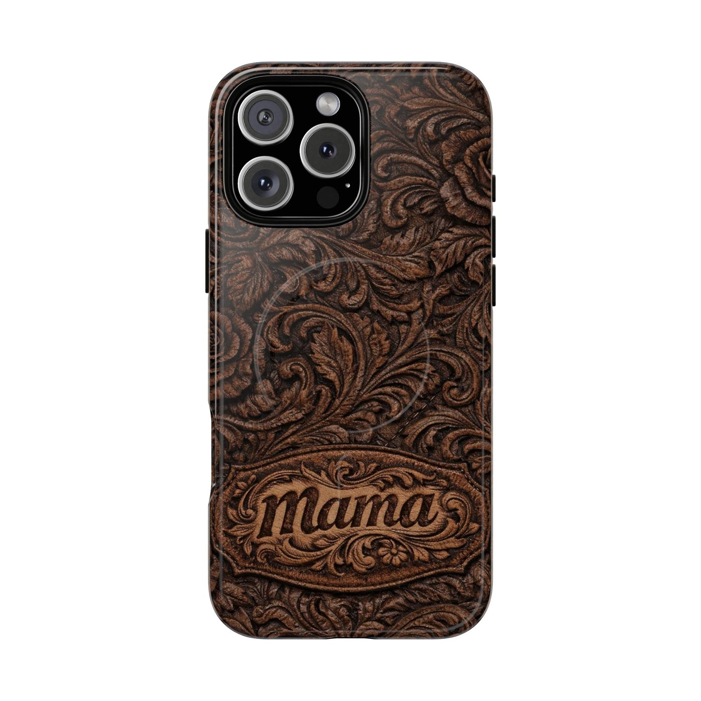 Carved Floral Mama Magnetic Case