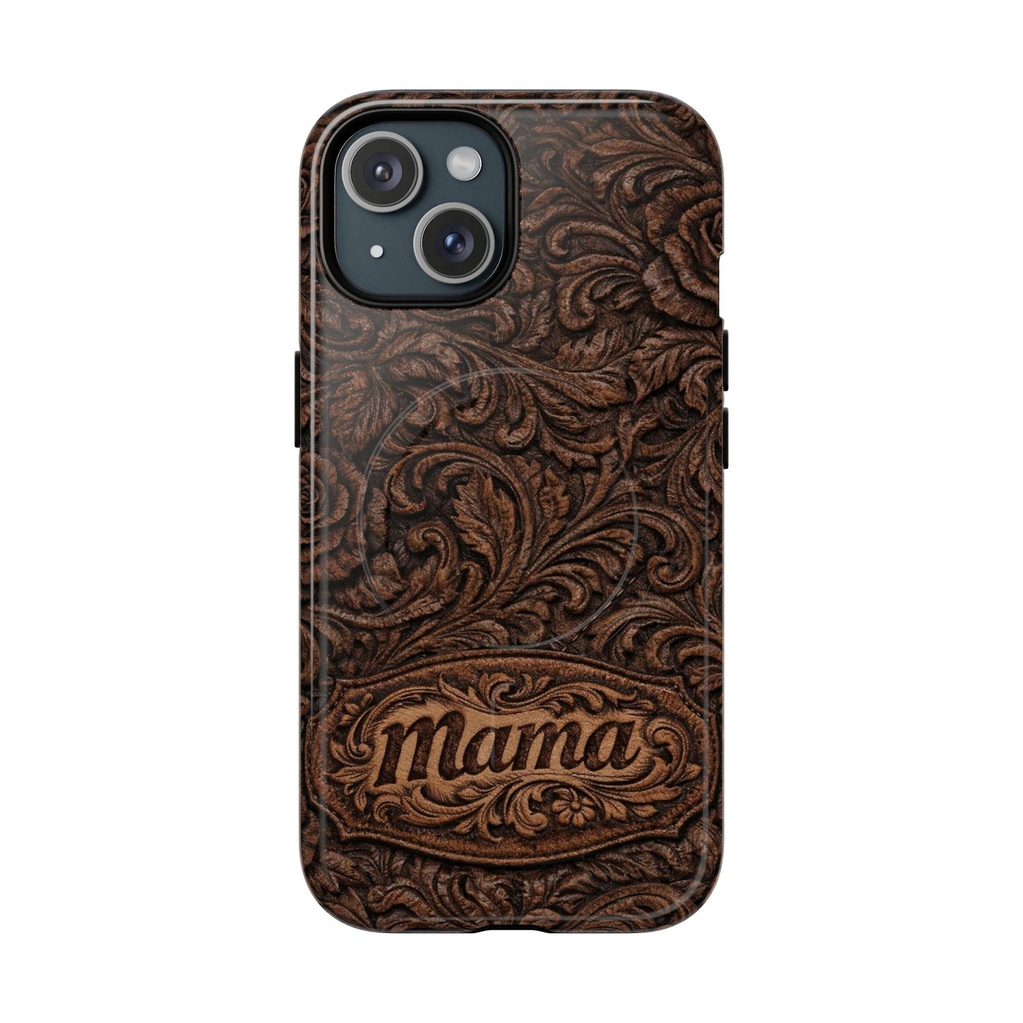 Carved Floral Mama Magnetic Case