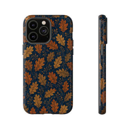 Navy Autumn Leaves Tough Case