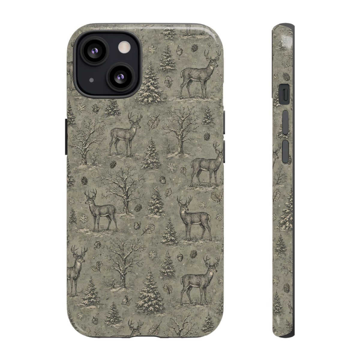 Etched Winter Buck Tough Case
