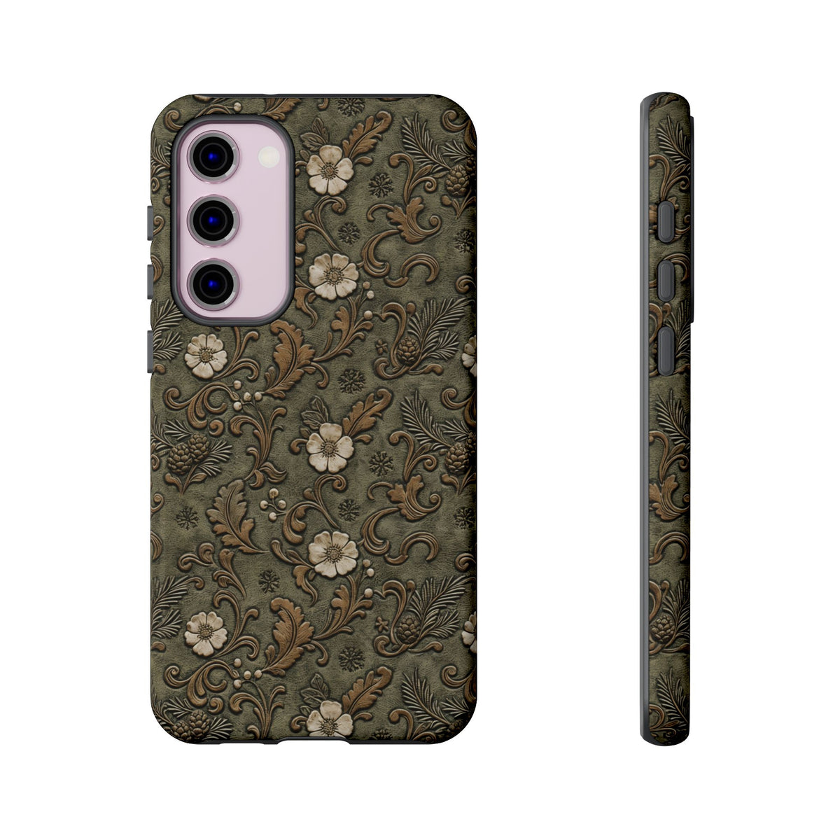 Sage Tooled Roses Tough Case
