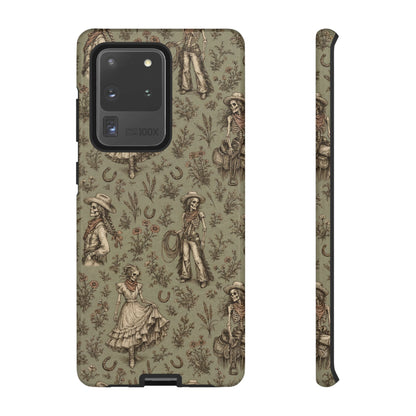 Skeleton Cowgirl Toile Tough Case