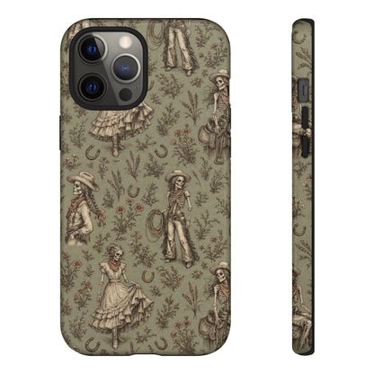 Skeleton Cowgirl Toile Tough Case