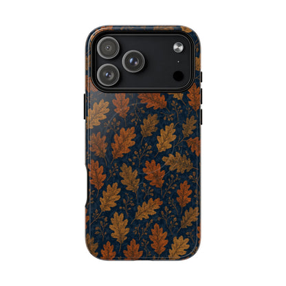 Navy Autumn Leaves Magnetic Case