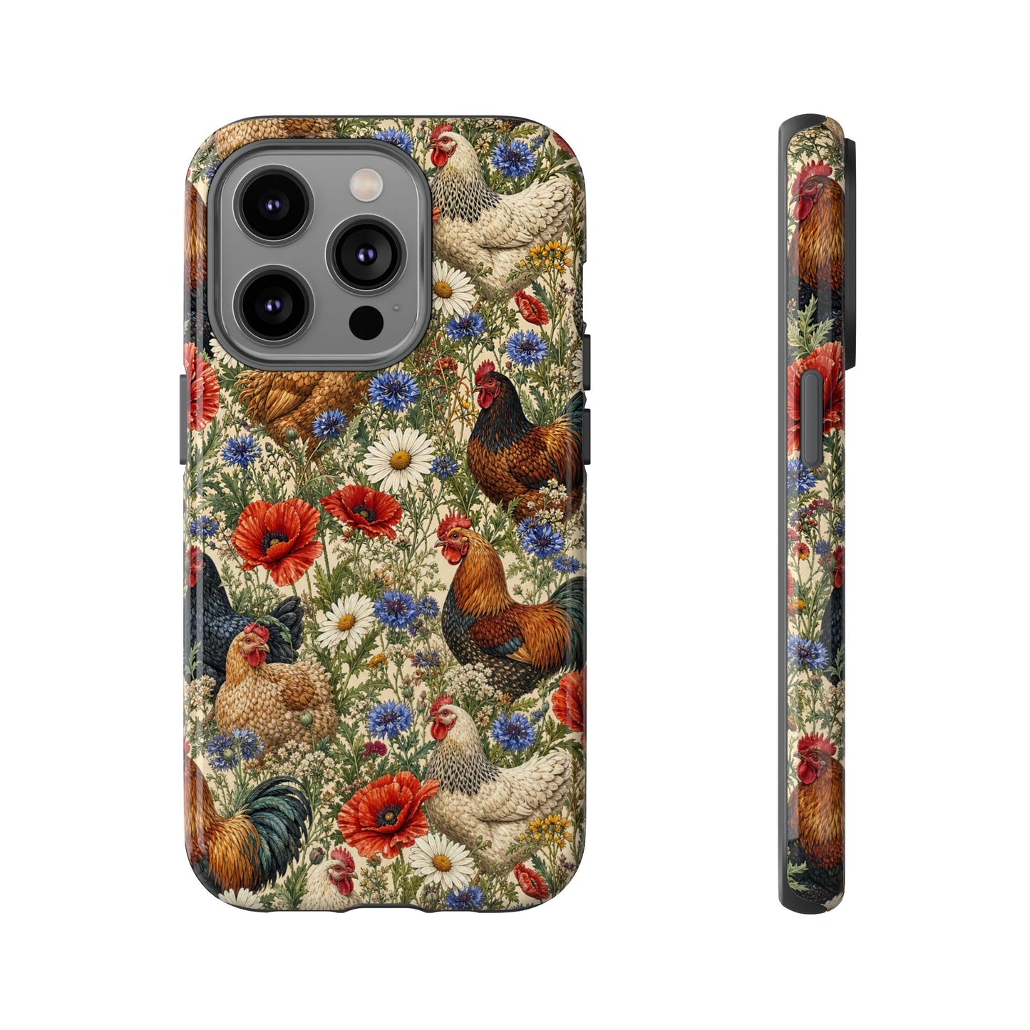 Patriotic Floral Chickens Tough Case