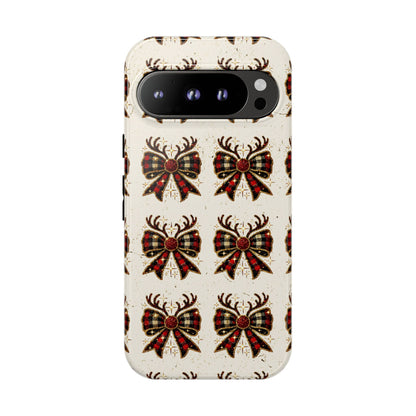 Christmas Antlers + Bows Tough Case