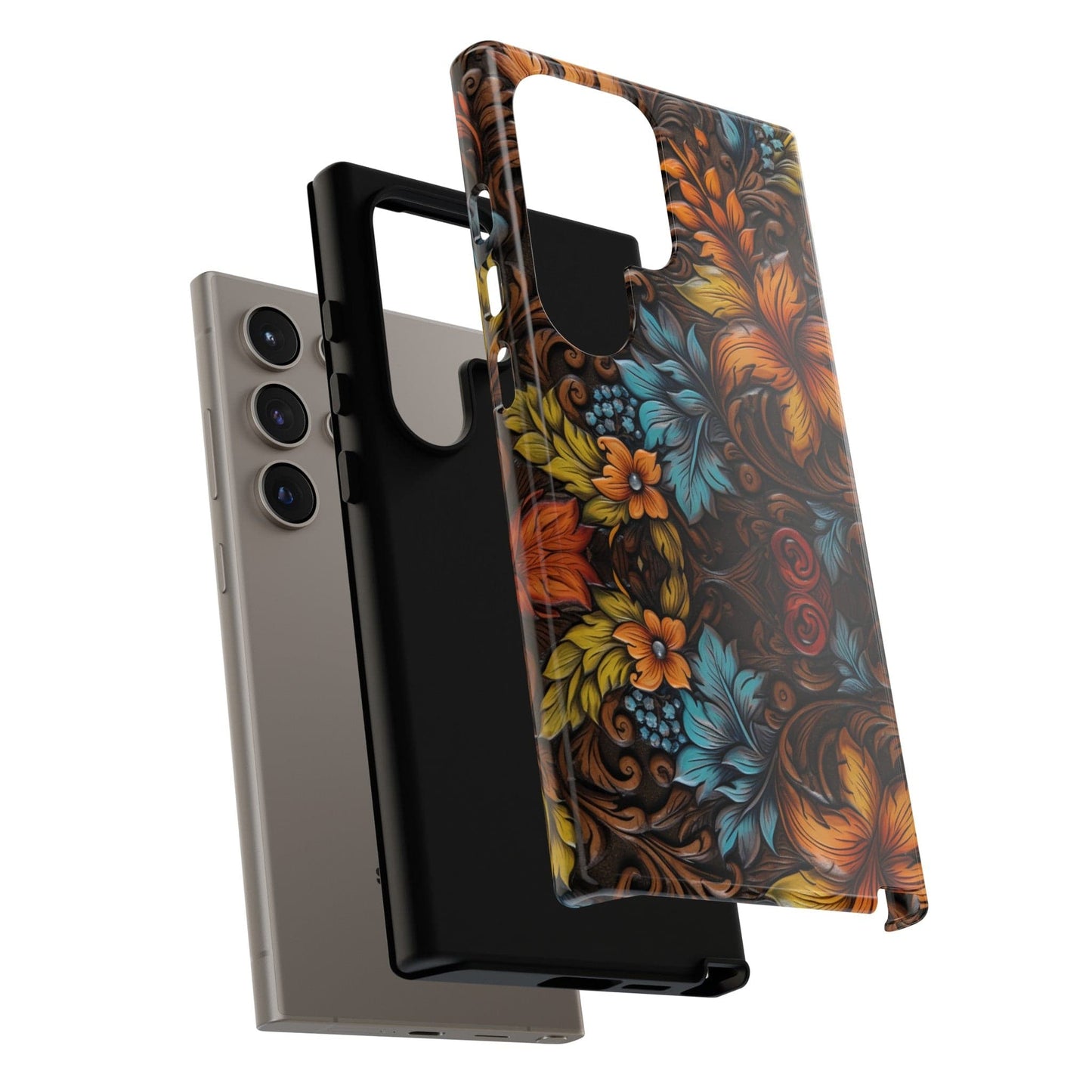 Floral Wood-Print Phone Case