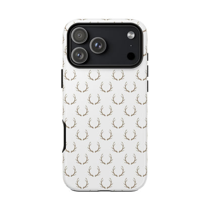 White Antlers Tough Phone Case