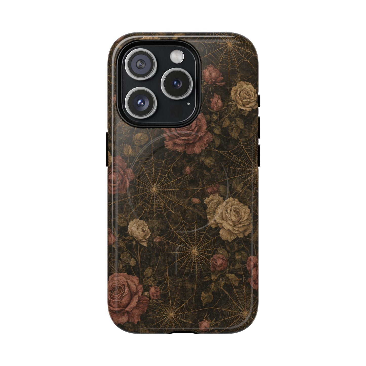 Spiderweb Rose Magnetic Case
