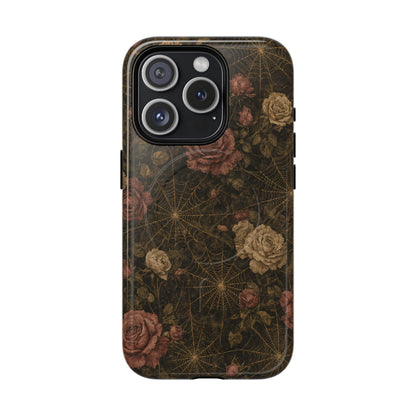 Spiderweb Rose Magnetic Case