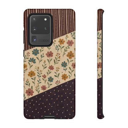 Fall Floral Stripe Tough Case