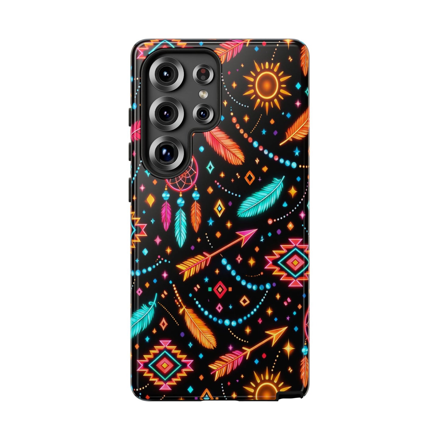 Neon Aztec Feather Tough Case