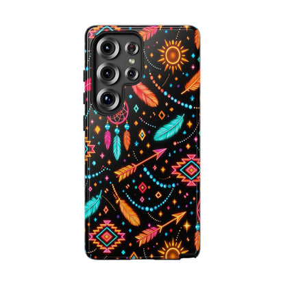 Neon Aztec Feather Tough Case