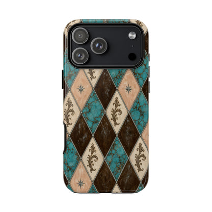 Turquoise Harlequin Tough Case