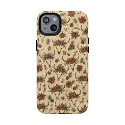 Skull Poinsettia Magnetic Case
