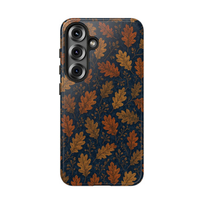Navy Autumn Leaves Tough Case