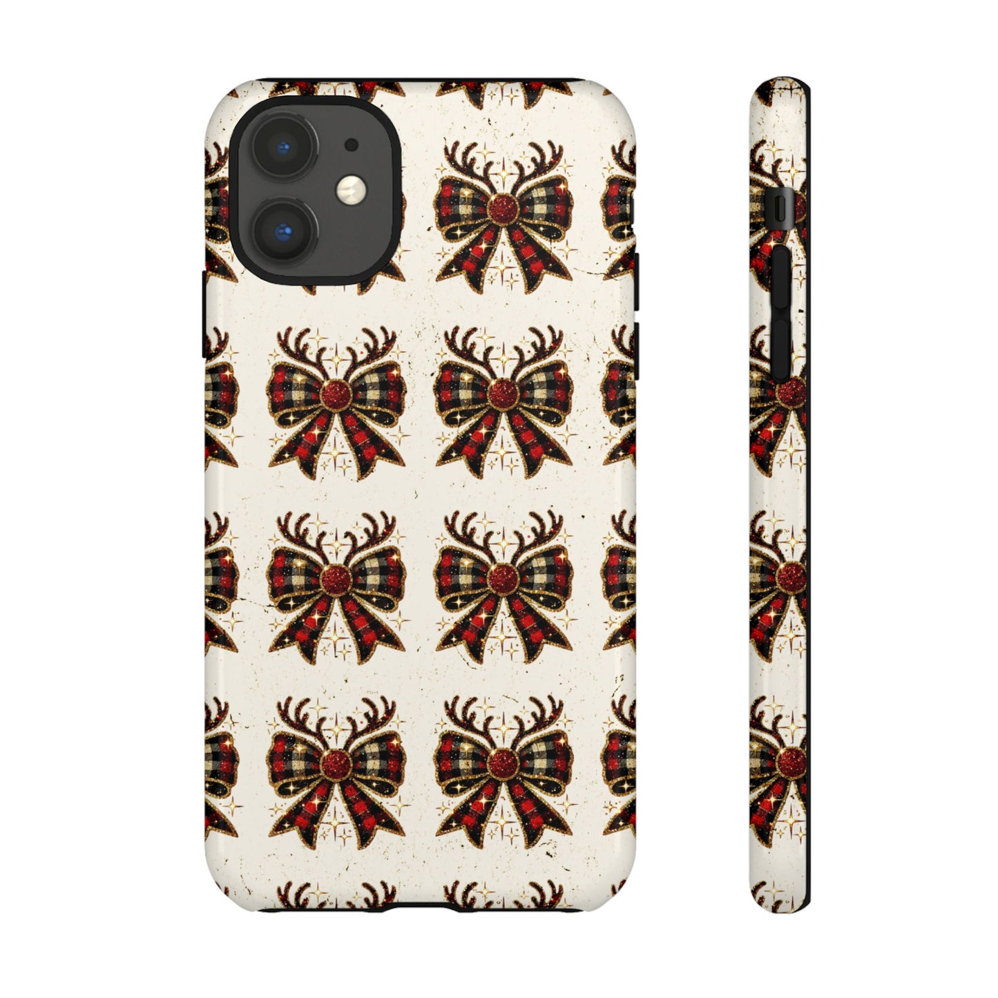 Christmas Antlers + Bows Tough Case