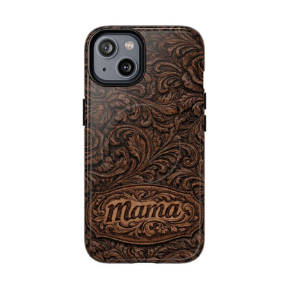 Carved Floral Mama Magnetic Case