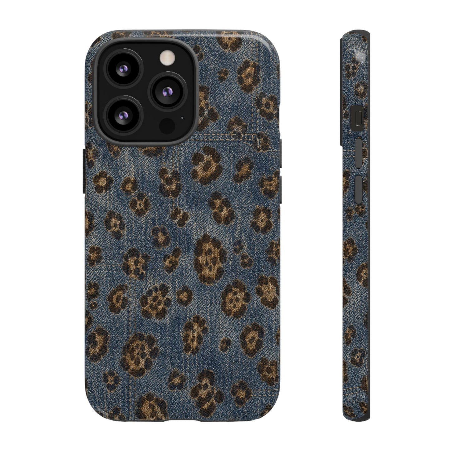 Denim Leopard Tough Case