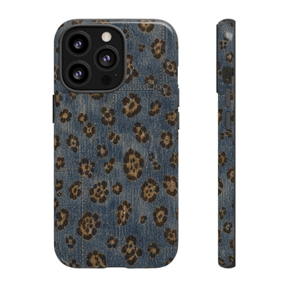 Denim Leopard Tough Case