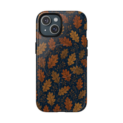 Navy Autumn Leaves Magnetic Case