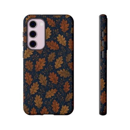 Navy Autumn Leaves Tough Case