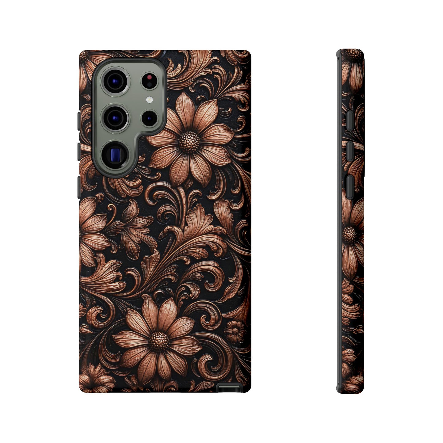 Rose Gold Floral Tough Case