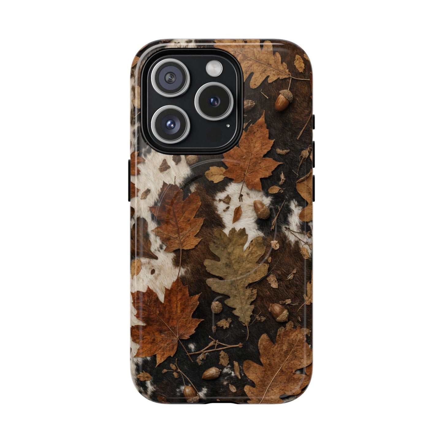Cowhide Oak Magnetic Case