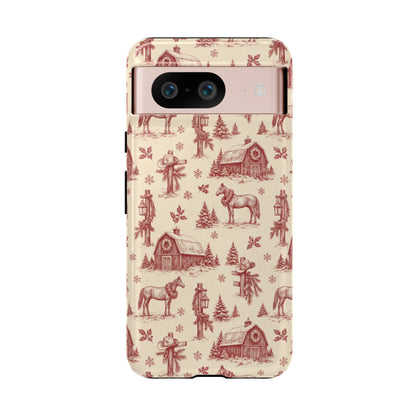 Christmas Toile Tough Case