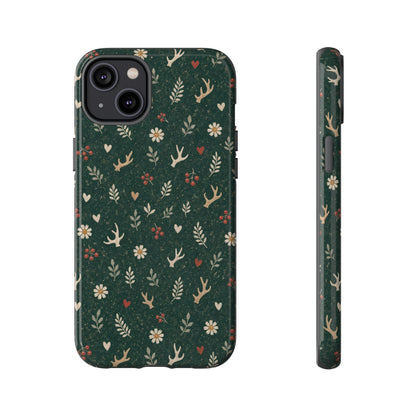 Antler Daisies Evergreen Tough Case