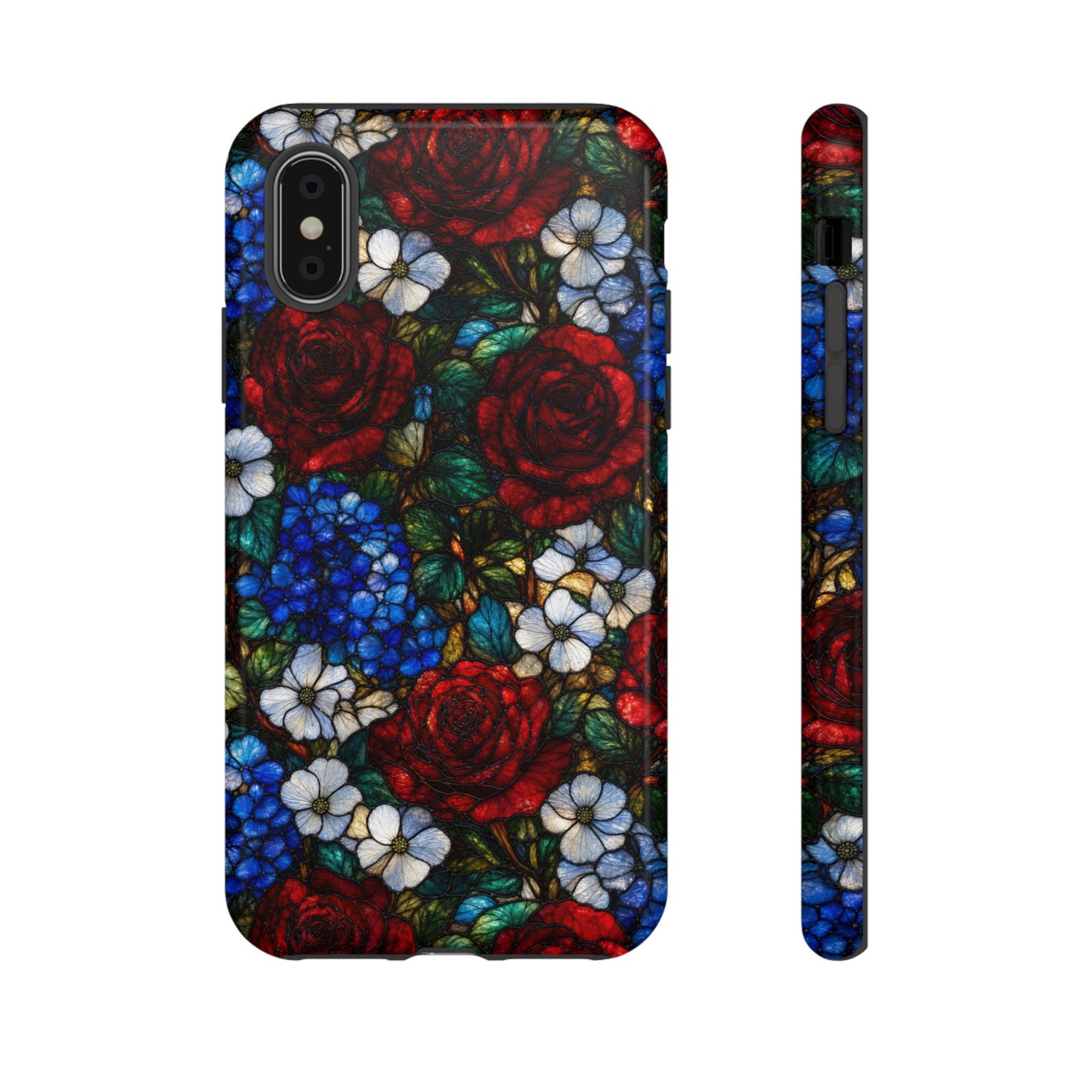 Patriotic Floral Glass Tough Case