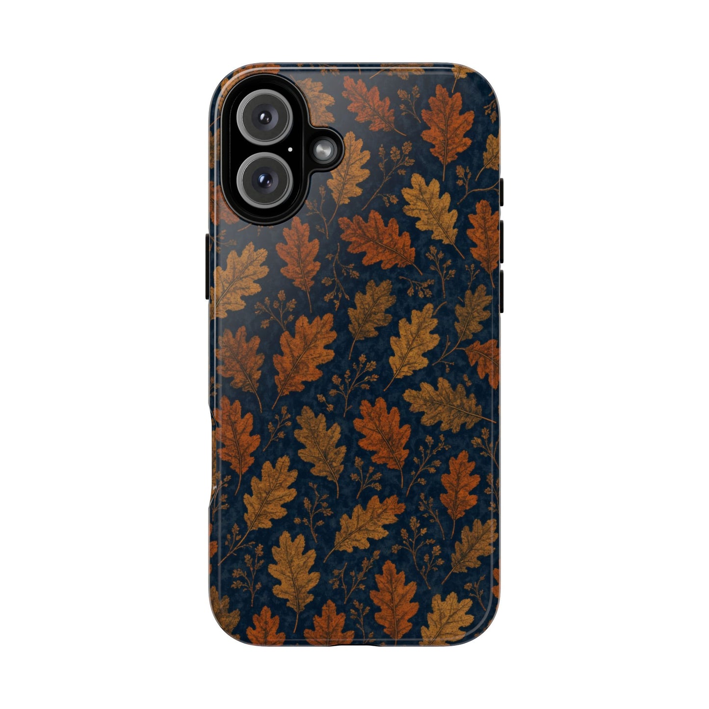 Navy Autumn Leaves Tough Case