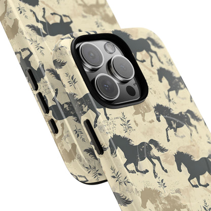 Taupe Horses Magnetic Case