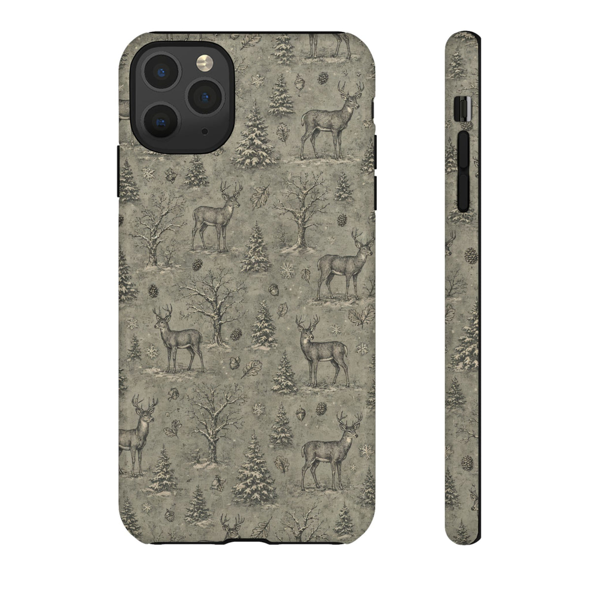 Etched Winter Buck Tough Case