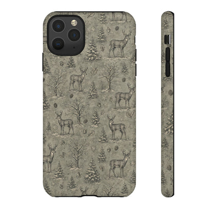 Etched Winter Buck Tough Case
