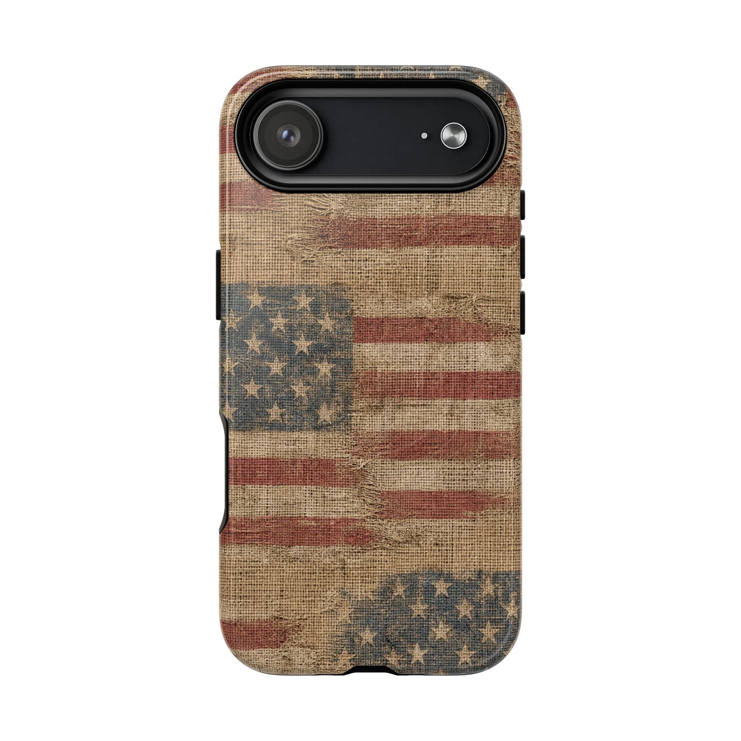 Burlap Flag Magnetic Case